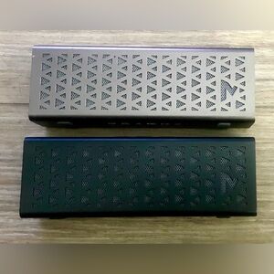 MVMT Hive Portable Bluetooth Speakers - Lot of 2 - One Black, One Silver - NM